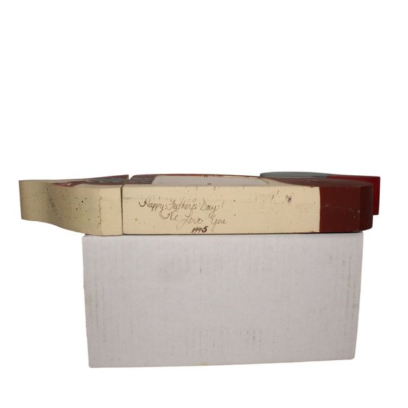 Vintage Handmade Hand Painted Mallard Duck Clear Sides Coin Money Piggy Bank - Picture 7 of 11